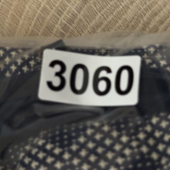 Anthro Elevenses Jumpsuit Women 2 Petite Blue White Geometric Remy Crop Wide Leg - Picture 11 of 11